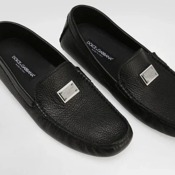 Dolce & Gabbana | Shoes | Dolce Gabbana Black Leather Slipon 